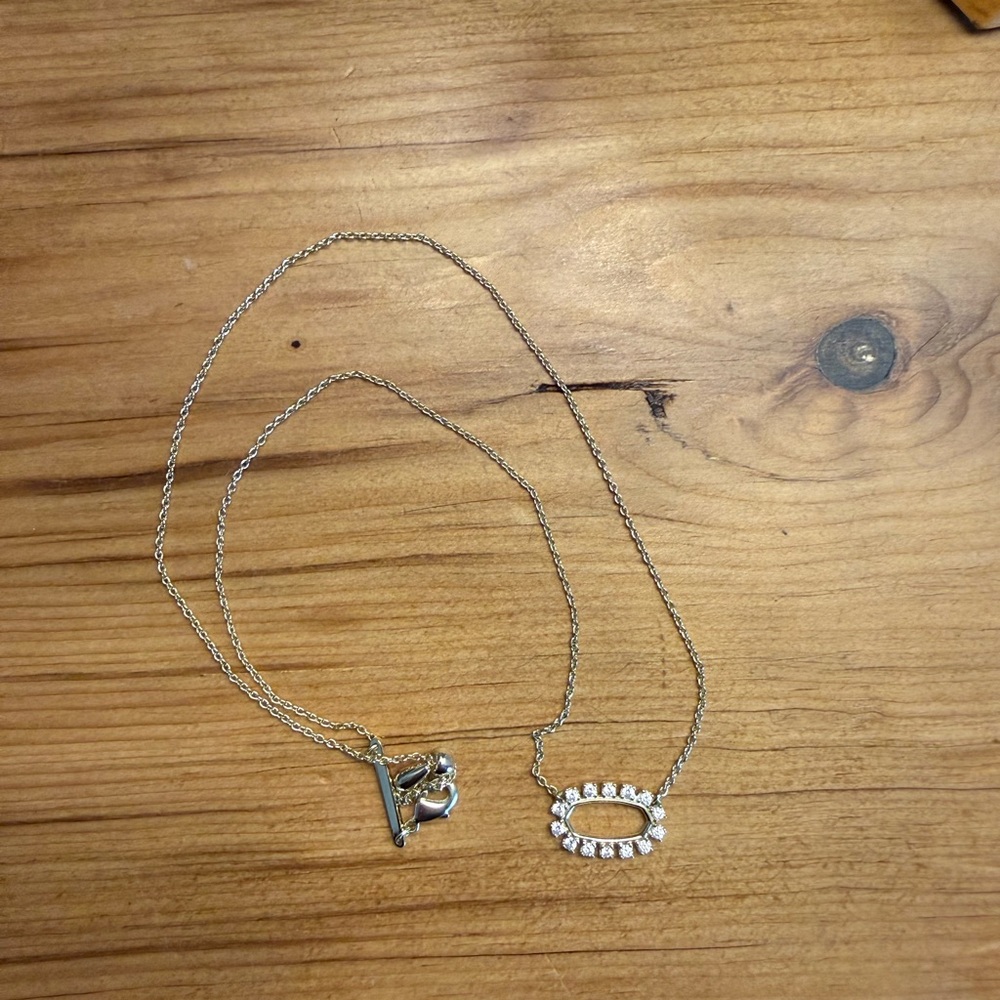 Kendra Scott Gold Necklace with White Accents - Picture 3 of 3